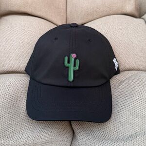 BRANDED BILLS Cactus Rose PVC Performance Dad Hat BLACK